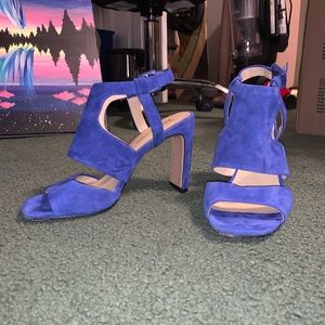 Enzo Angiolini Blue Suede Heels